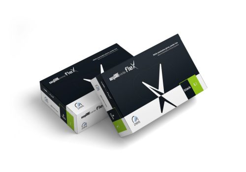 easyCARE Flex fekete színű púdermentes nitril vizsgálókesztyű