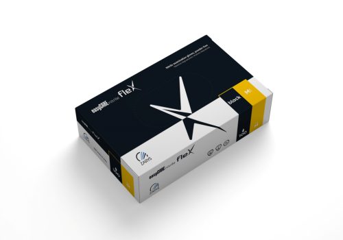 easyCARE Flex fekete színű púdermentes nitril vizsgálókesztyű