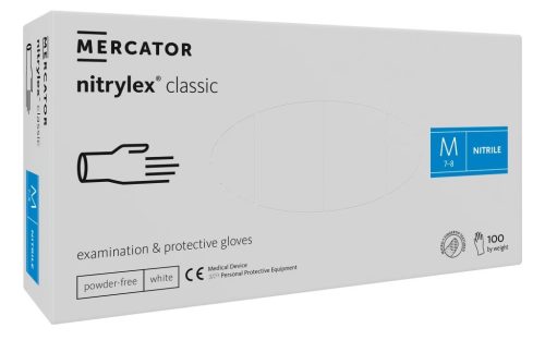Mercator Medical Nitrylex Classic White fehér nitril kesztyű