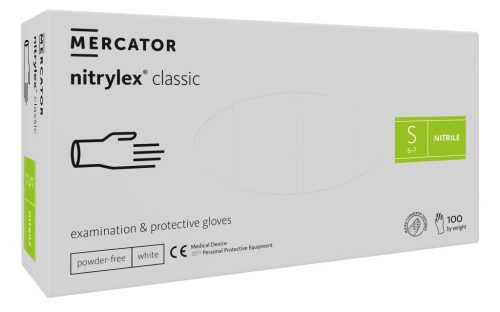 Mercator Medical Nitrylex Classic White fehér nitril kesztyű