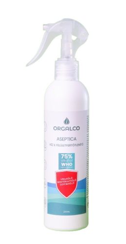Orgalco Aseptica kéz- és felületfertőtleítő, tisztítószer 250 ml szórófejes