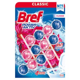 BREF Power Aktiv WC tisztító golyó 3x50gr Flower