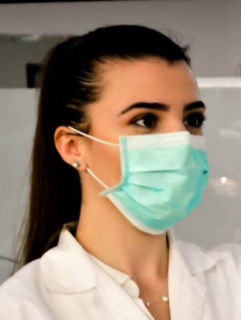 OPERO Három rétegű orvosi arcmaszk zöld flíz