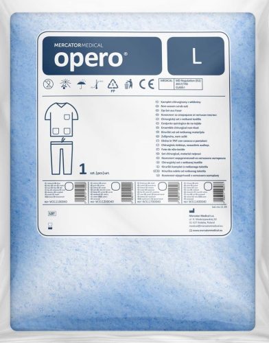 Opero Műtös zsilipruha kék