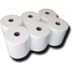   Közületi kéztörlőpapír 100 m, 2 rétegű cellulóz, átmérő 19 cm, 6 tekercs/csomag