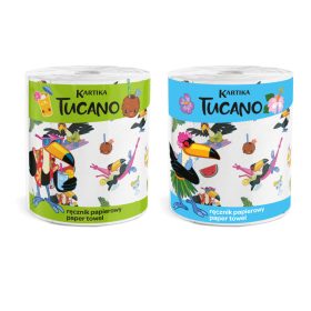   Háztartási papírtörlő 3 rétegű, 200 lap, cellulóz, Tucano