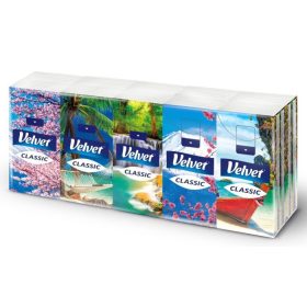 Velvet Classic 3 rétegű 10X10 db-os papírzsebkendő