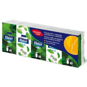   Velvet Aroma Eucaliptus 4 rétegű 10X10 db-os papírzsebkendő