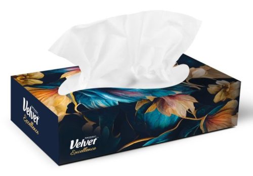 Velvet Excellence 4 rétegű 90 db-os dobozos papírzsebkendő