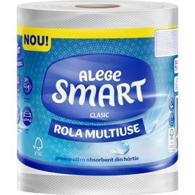  SMART Clasic kéztörlőpapír - kétrétegű cellulóz, 84 m, Ø 19 cm