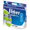 Velvet EcoRoll 3 rétegű, 100% cellulóz, extra hosszú háztartási toalettpapír, 4 tekercs/csomag